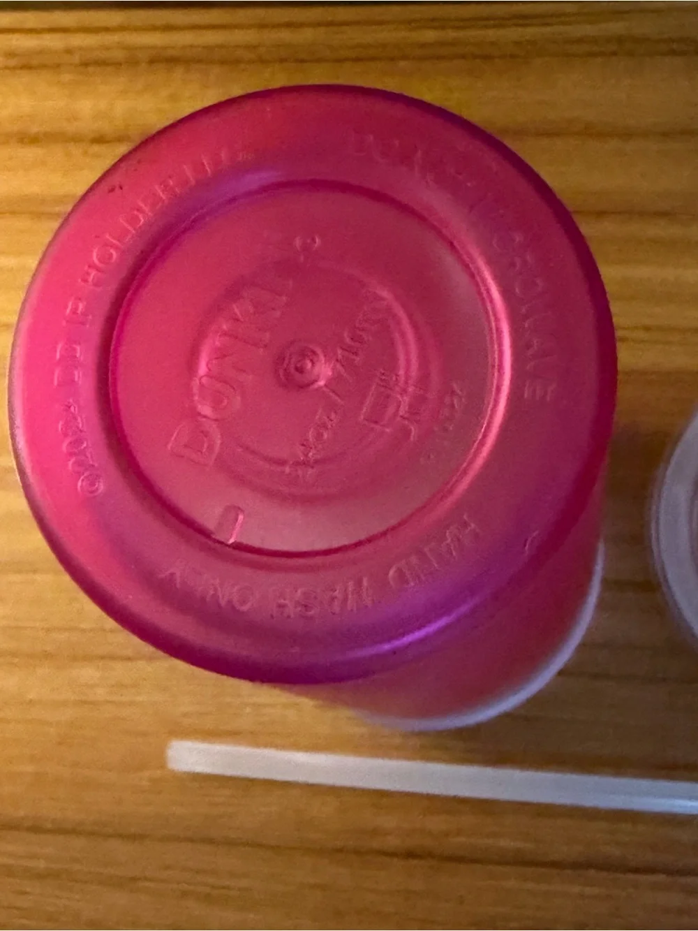 Dunkin' Donuts Summer 2024 Pink Straw & Ombre Plastic Insulated 24oz Tumbler